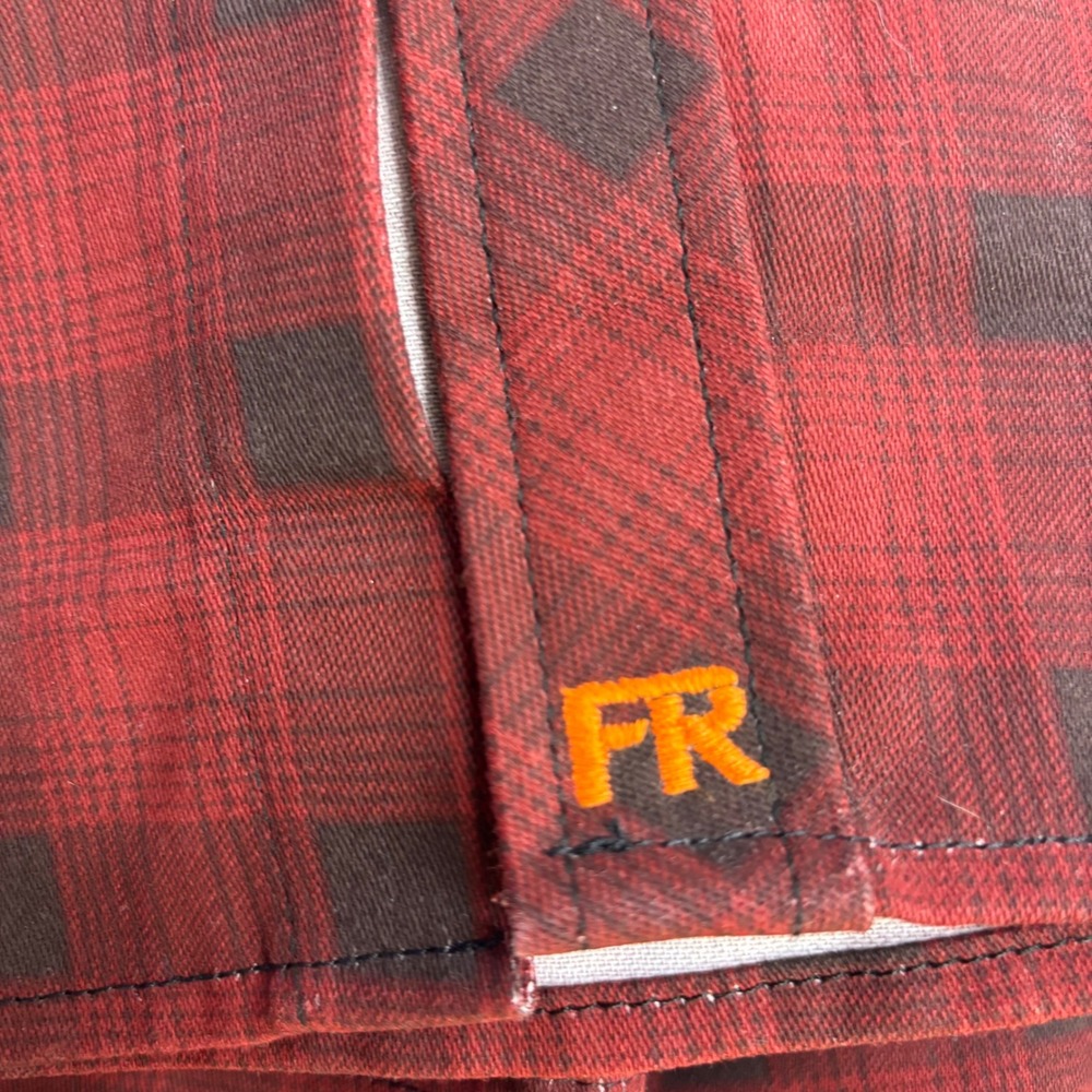 Cody James FR Mens Red Plaid Flame Resistant Western Snap Work Shirt 2XL NEW - Picture 7 of 14